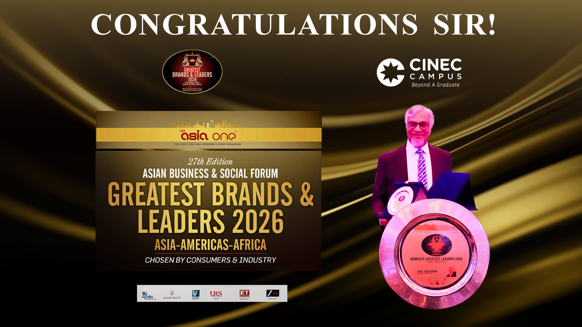Captain Ajith Peiris Named World's Greatest Leaders 2026 and CINEC Campus Honoured as World's Greatest Brand